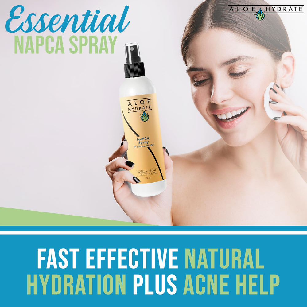 AloeHydrate clear droplet texture on skin highlighting fast-absorbing hydration