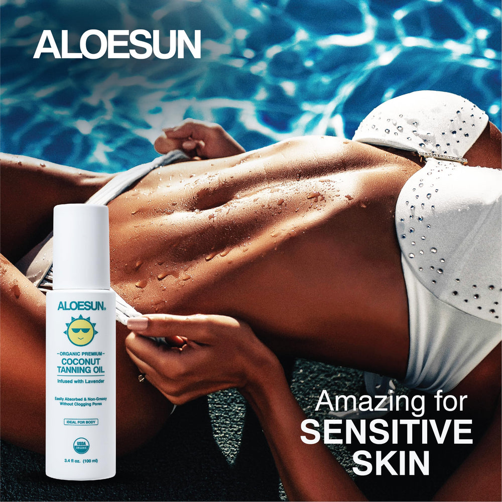 ALOESUN texture drop on skin demonstrating quick absorption and hydration