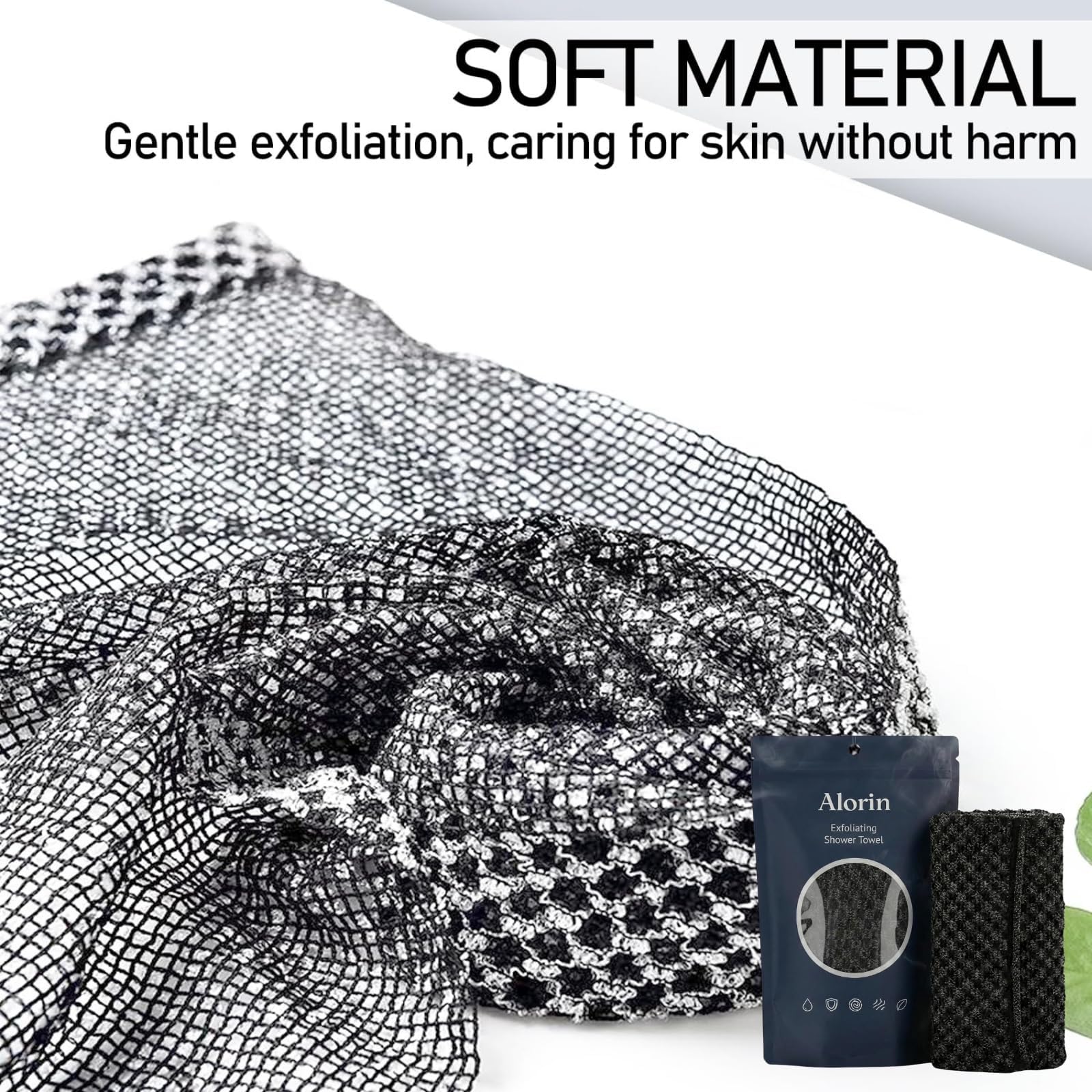 Alorin Towel in shower lifestyle setting for daily self-care
