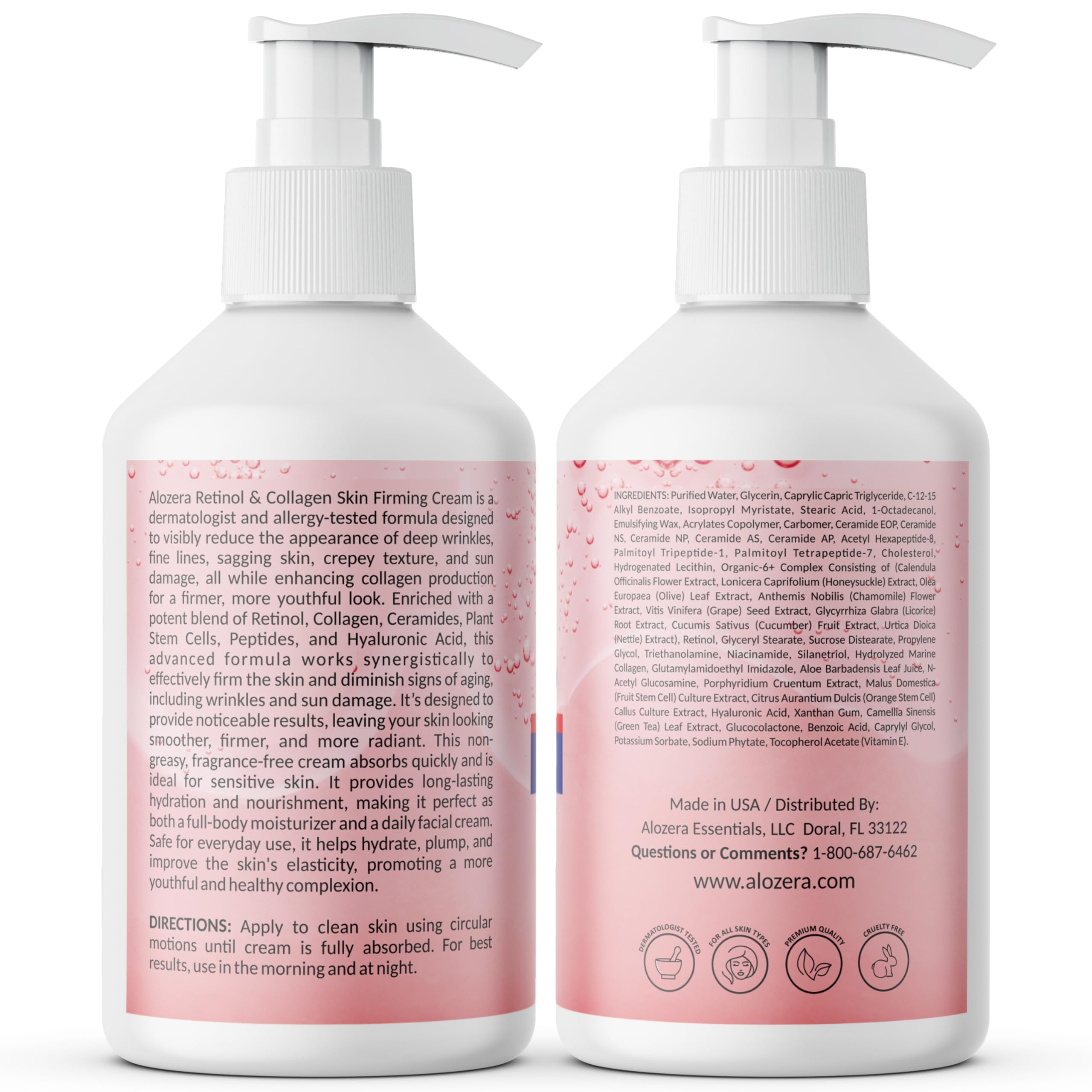 Alozera application on legs and elbows shows hydration and texture improvement