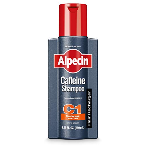 Alpecin C1 close-up pour and lather demonstrating energizing foam benefit