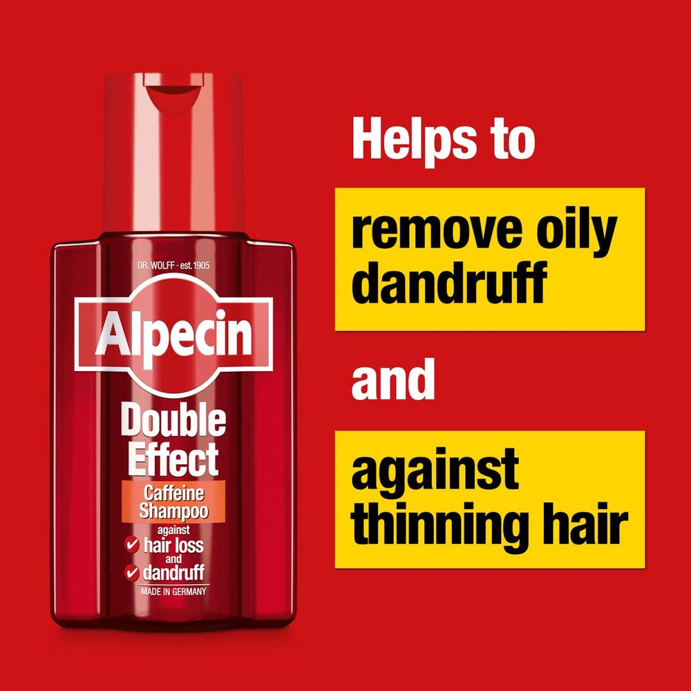 Alpecin product back label close-up showing ingredients and usage guidance