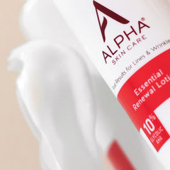 Alpha close-up of lotion texture highlighting smooth hydration