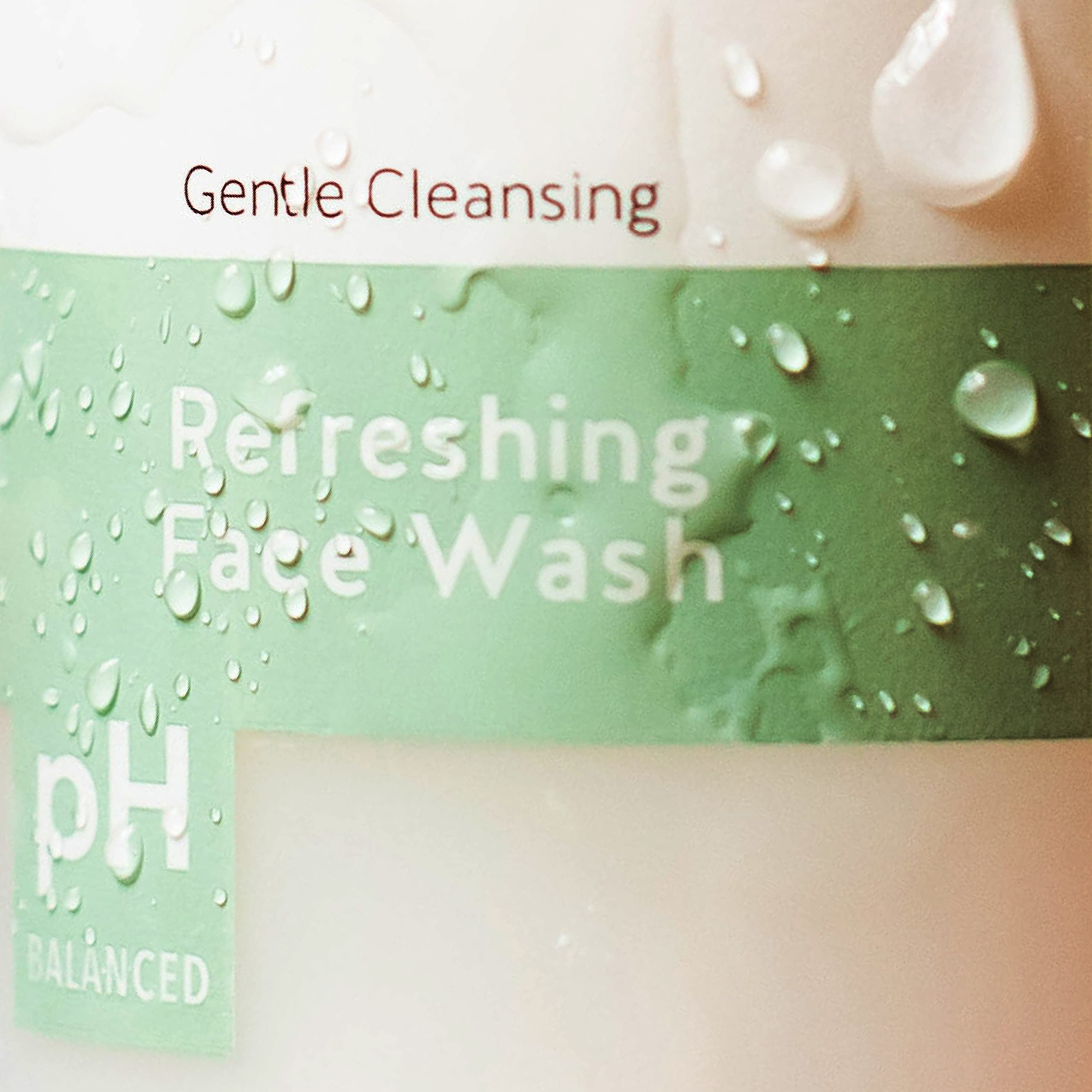 Alpha Refreshing Face Wash label close-up highlighting citric AHA benefit