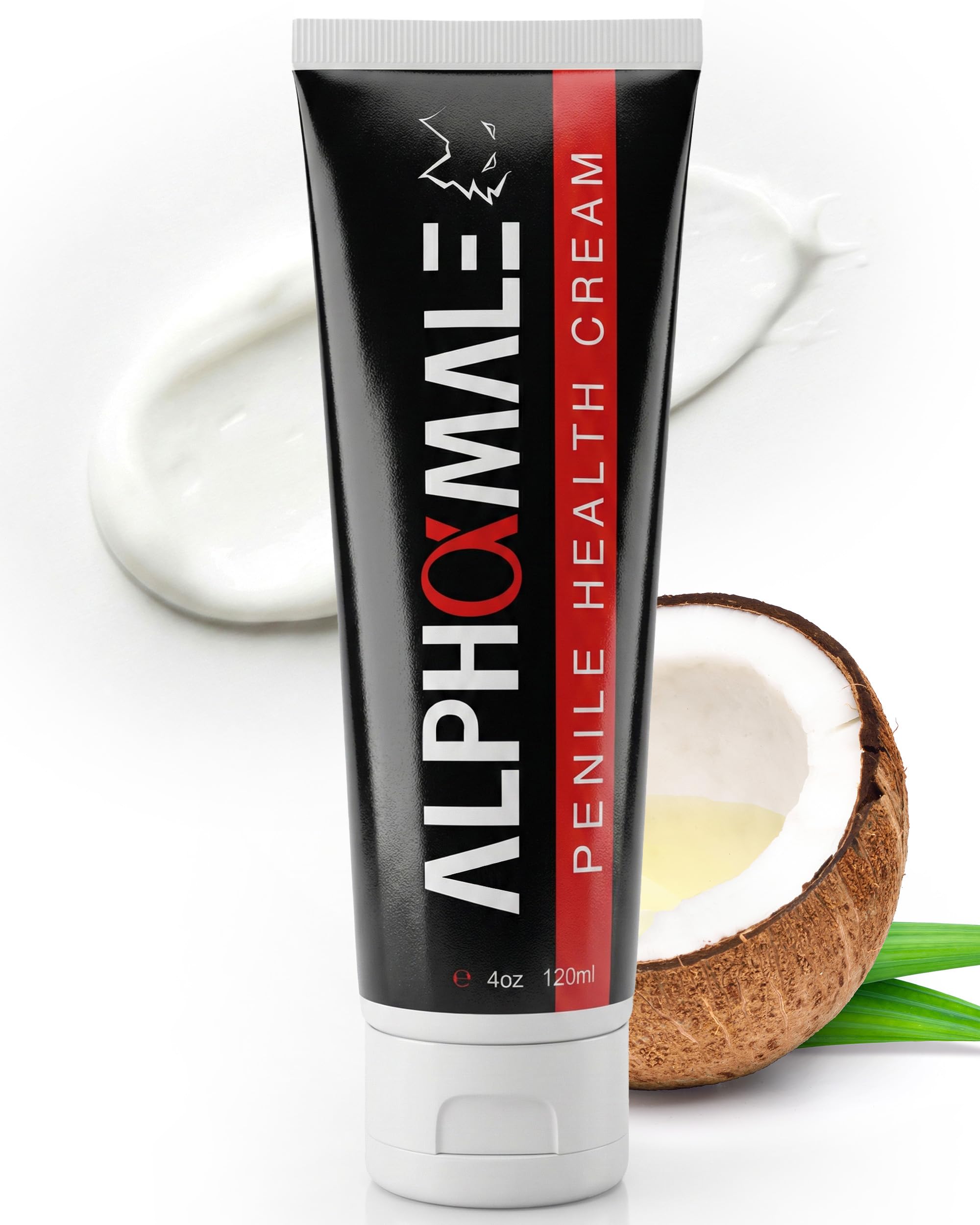 AlphaMale front packaging showing tube and branding for clear product ID and trust