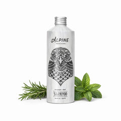 Alpine Provisions front bottle showing rosemary mint and natural formula benefit