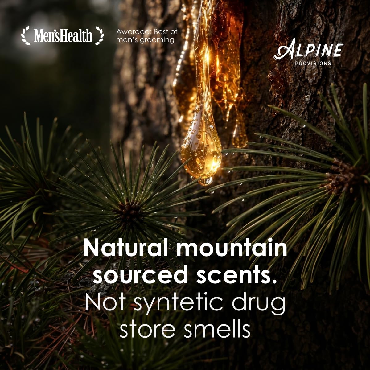 Alpine Provisions shampoo in hand under shower showing easy use benefit