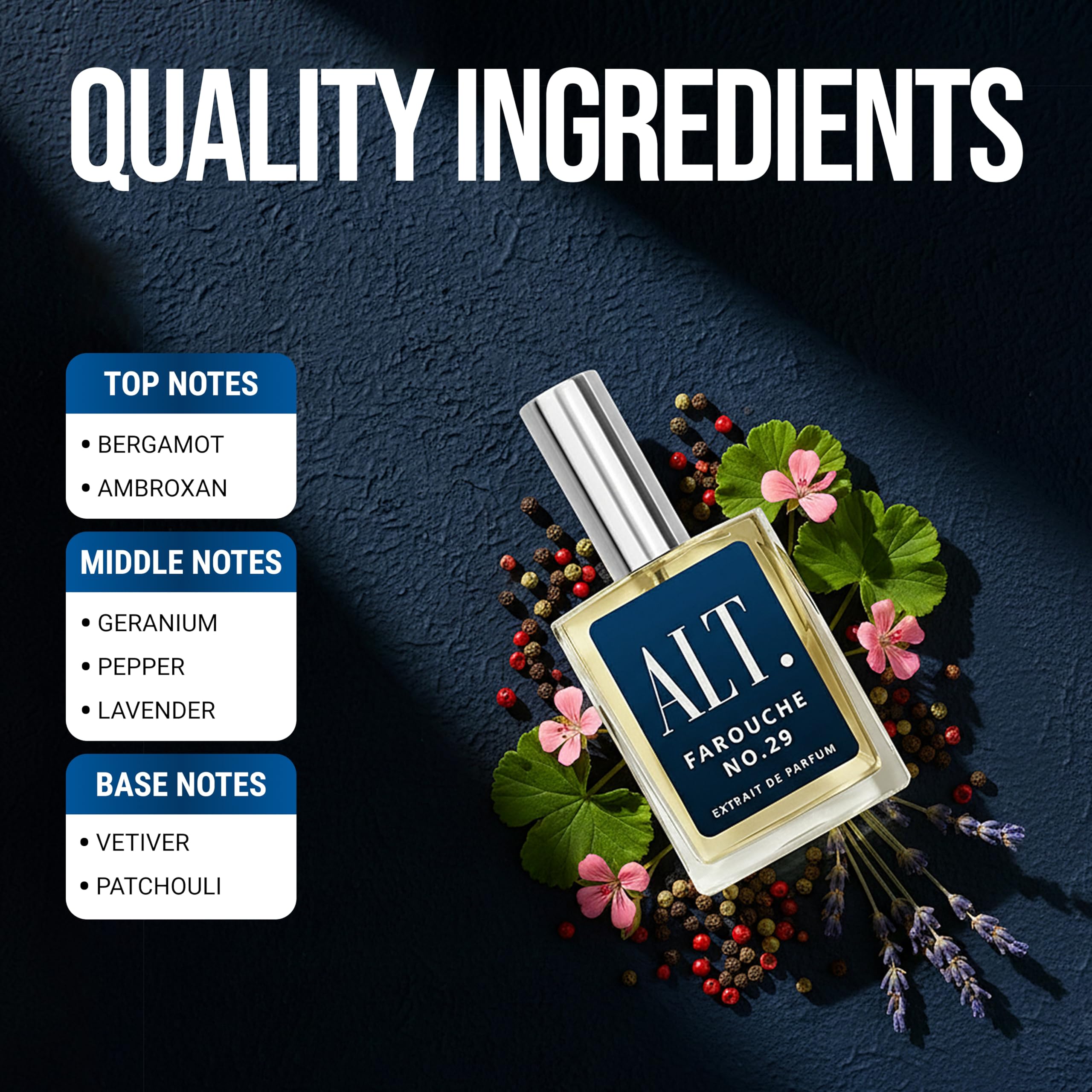 ALT. FRAGRANCES spray action close-up demonstrating fine mist and even application