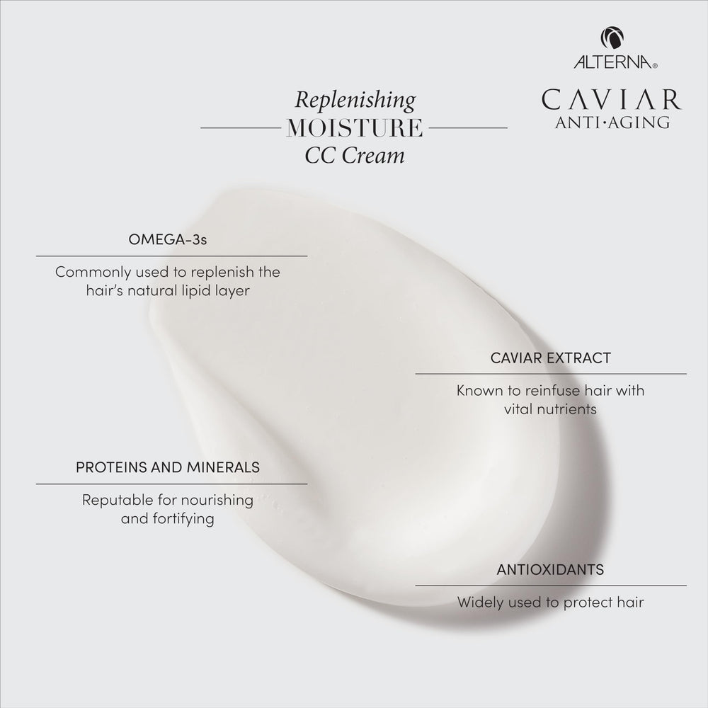 Alterna Caviar finished blow-dry highlighting enhanced shine and frizz control