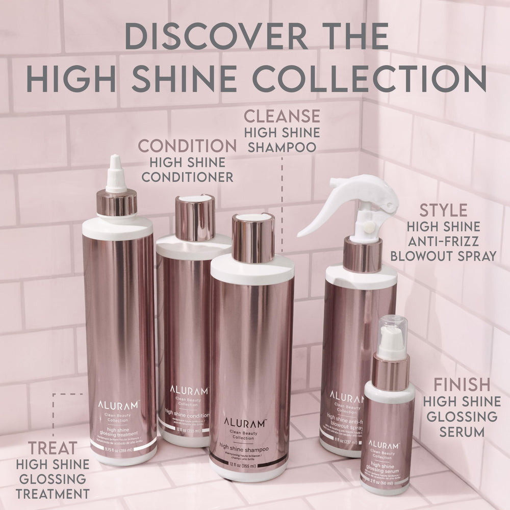 ALURAM conditioner displayed with other clean-beauty items showing cruelty-free ethos