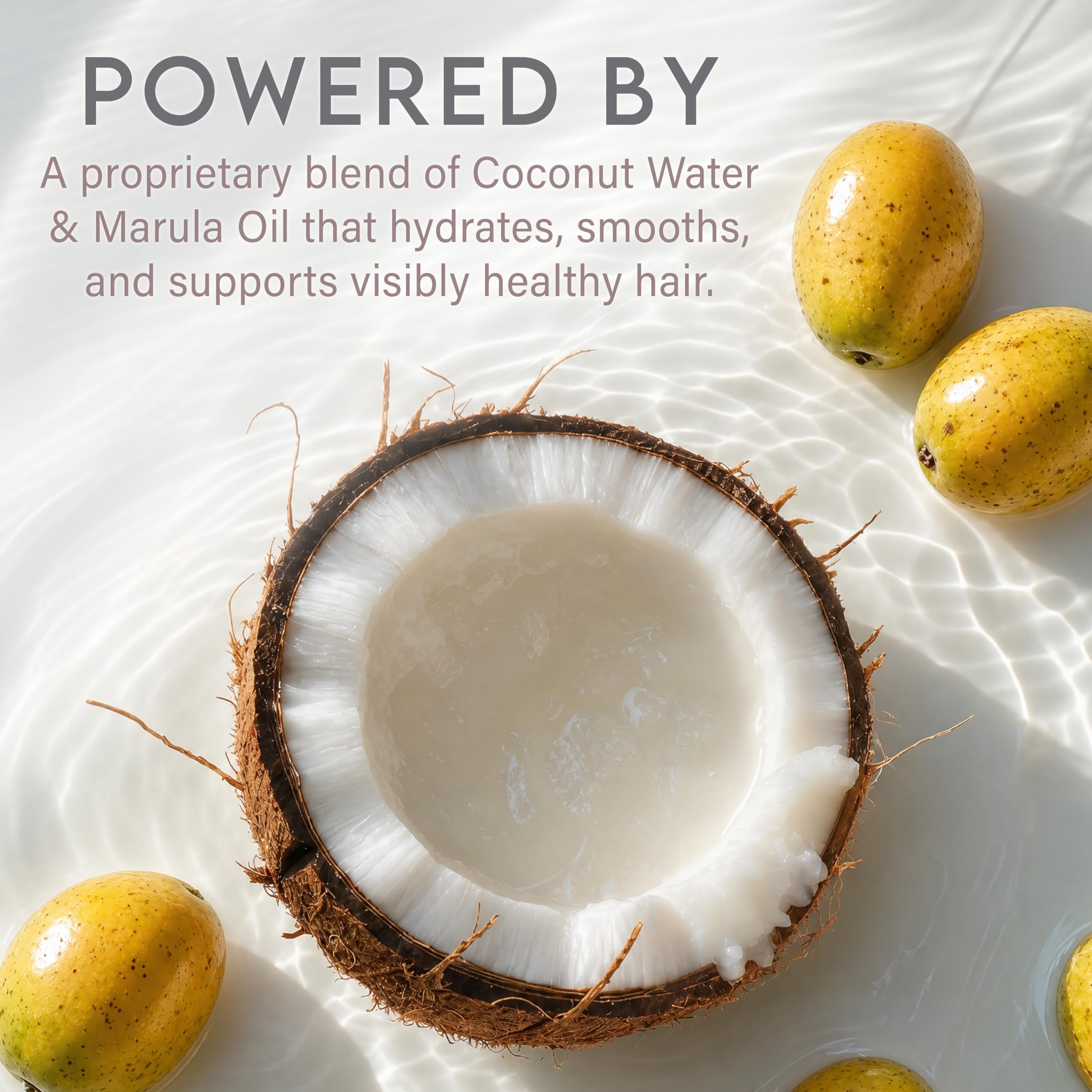 ALURAM ingredient label with coconut water callout for lightweight moisture