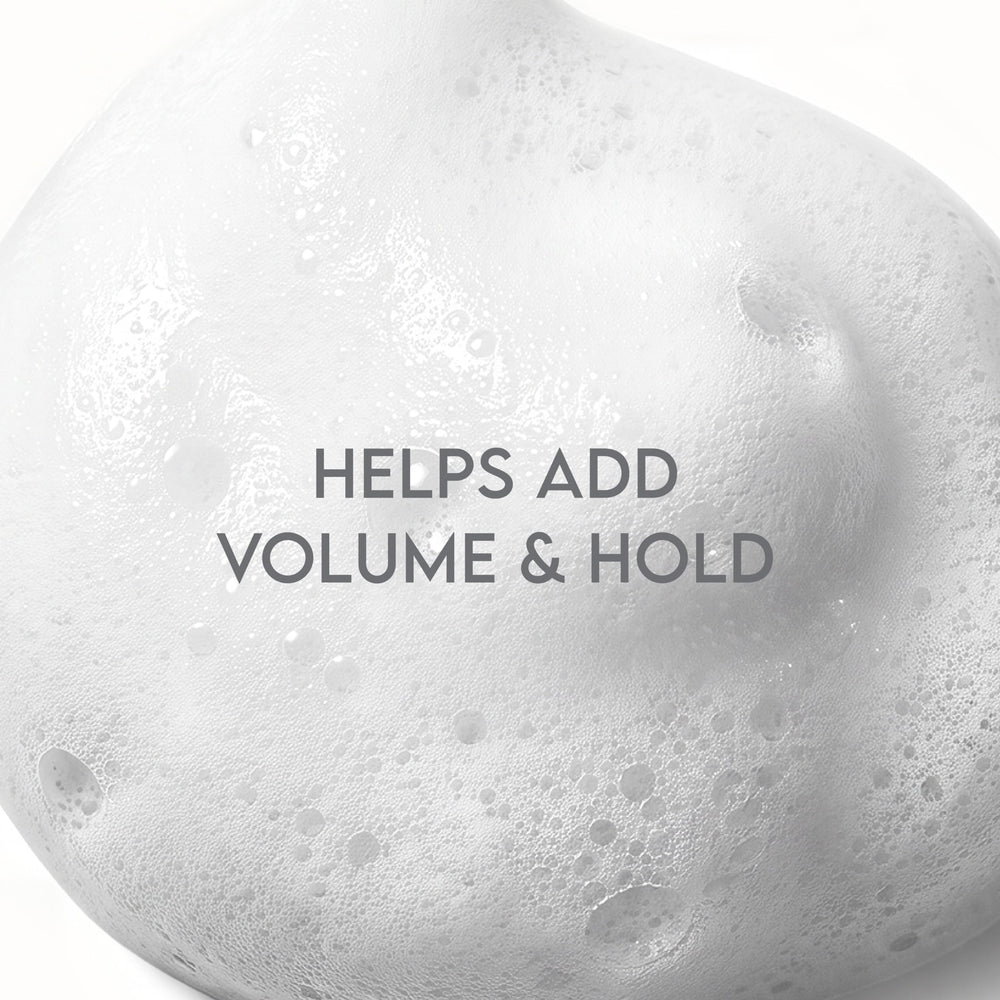 ALURAM applied to hair at roots creating instant volume and body