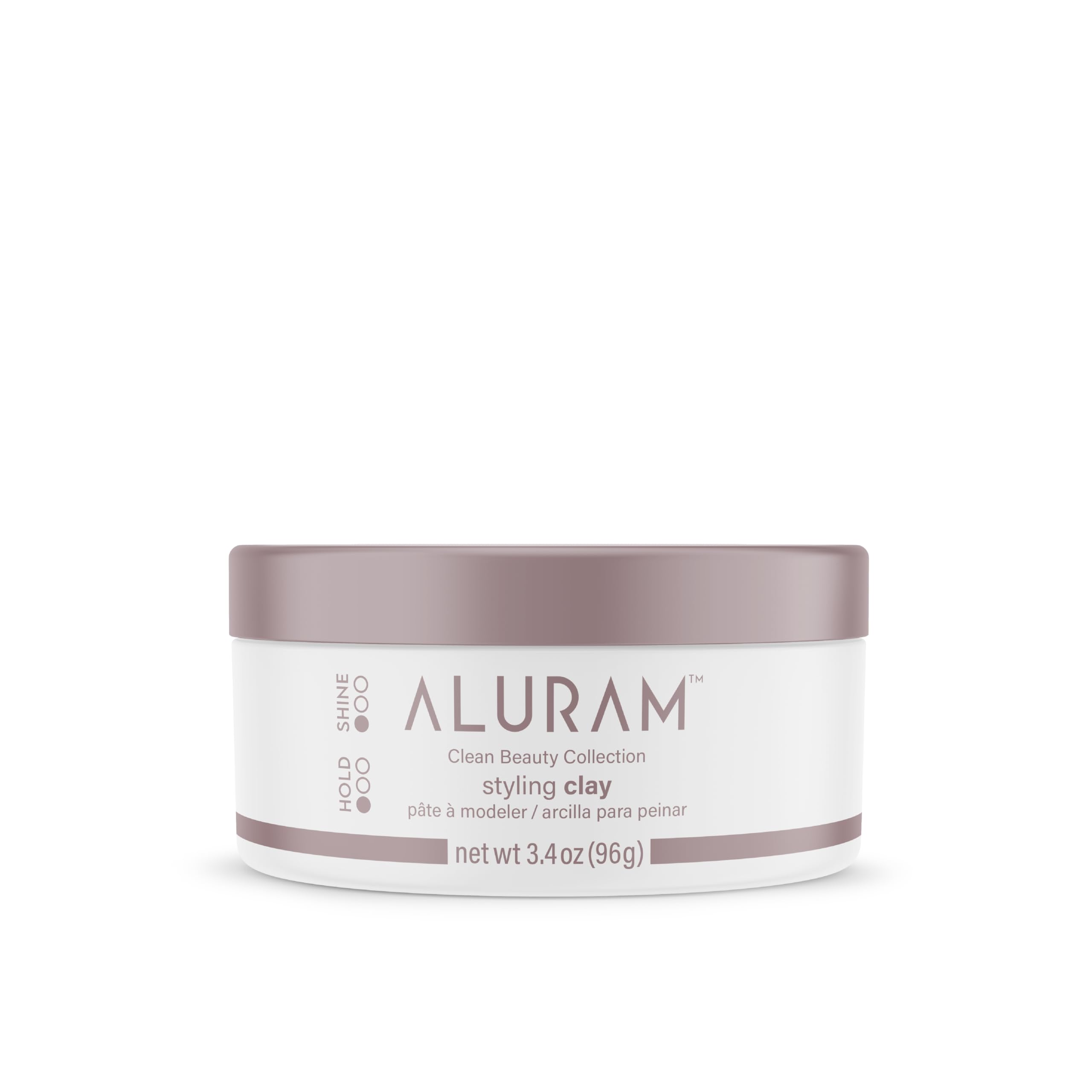 ALURAM front packaging showing clean-beauty styling clay benefits