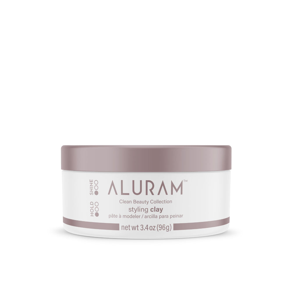 ALURAM front packaging showing clean-beauty styling clay benefits
