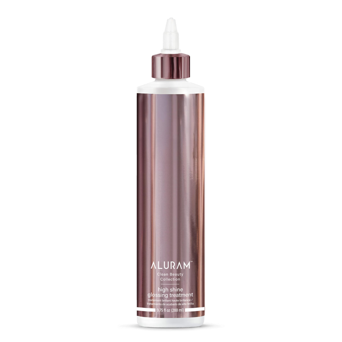 ALURAM front packaging showing bottle and product branding with gloss benefit