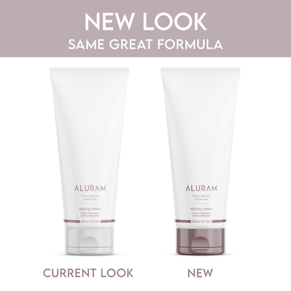 ALURAM styled hair lifestyle shot conveying natural shine and control