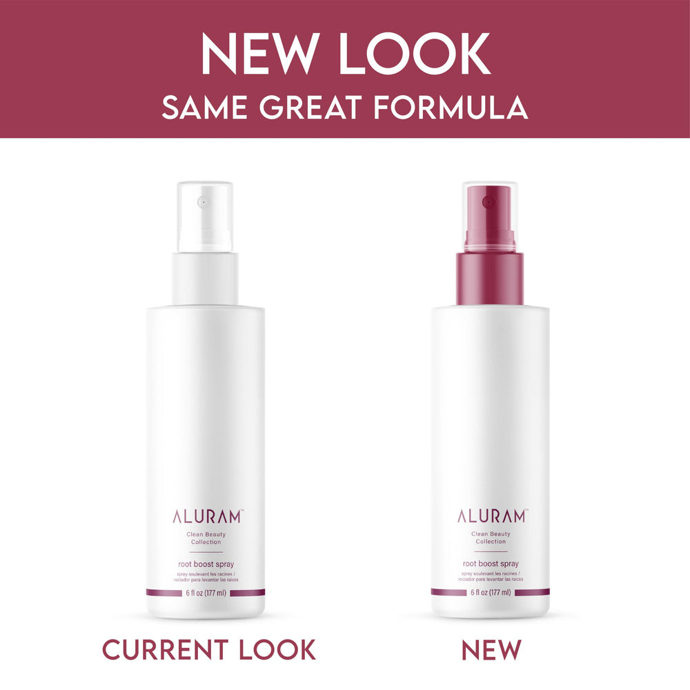ALURAM bottle on bathroom shelf suggesting daily styling benefits