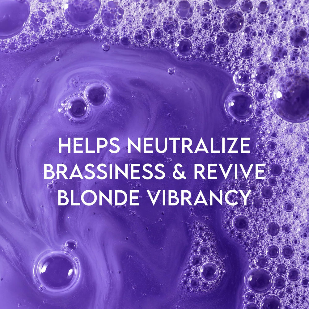 ALURAM shampoo in shower being used to neutralize brass and hydrate