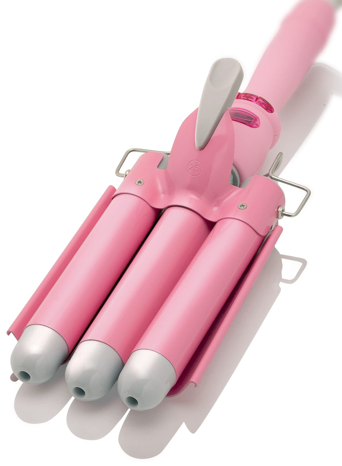 Alure front view of three barrel wand showing full styling tool and brand