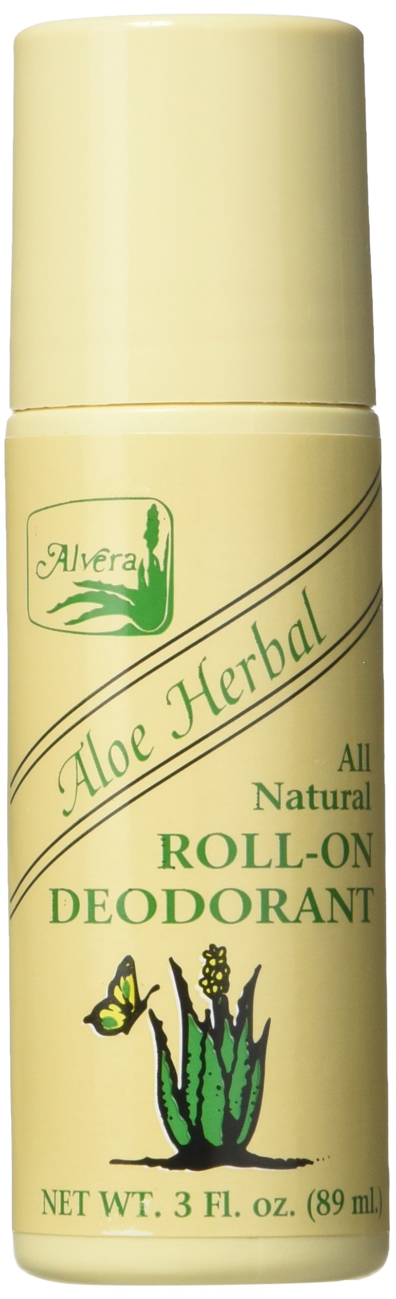 Alvera pack front view showing six deodorant lotions and clear herbal labeling for convenience