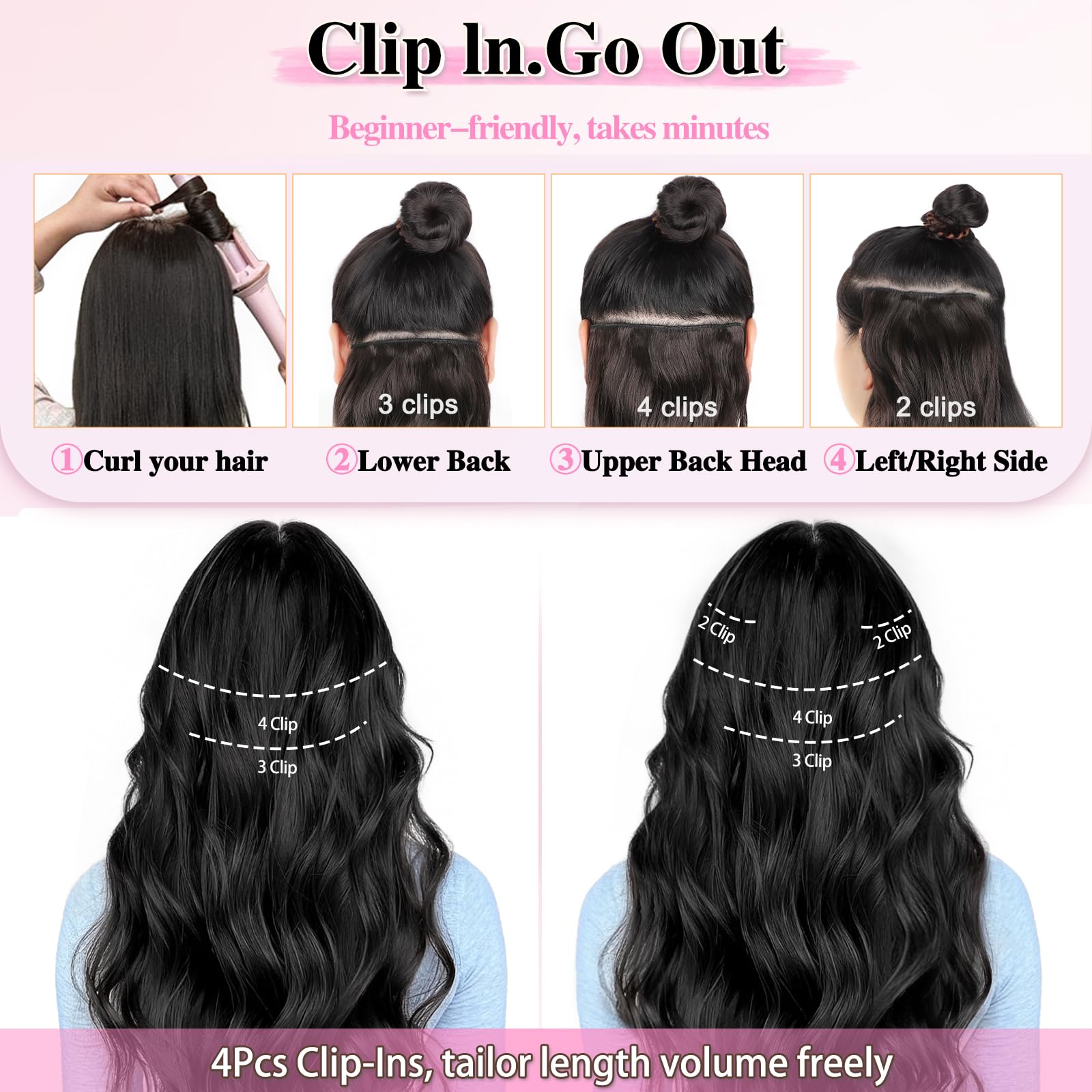 ALXNAN side profile installed blending with natural hair benefit