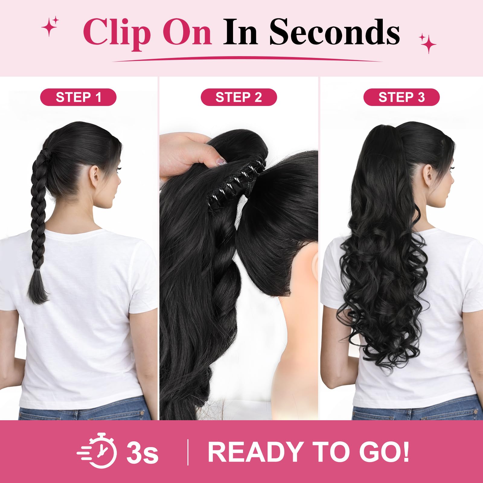 ALXNAN illustrated styling steps image showing quick 30-second application benefit