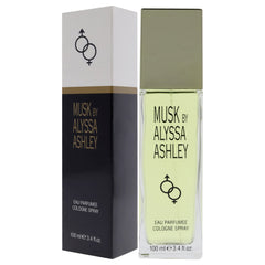 Alyssa Ashley bottle on bedroom dresser with soft light, suggesting everyday elegance benefit