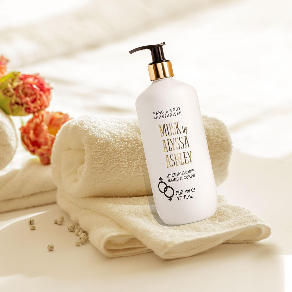 Alyssa Ashley lotion texture on hand demonstrating smooth moisturizing benefit
