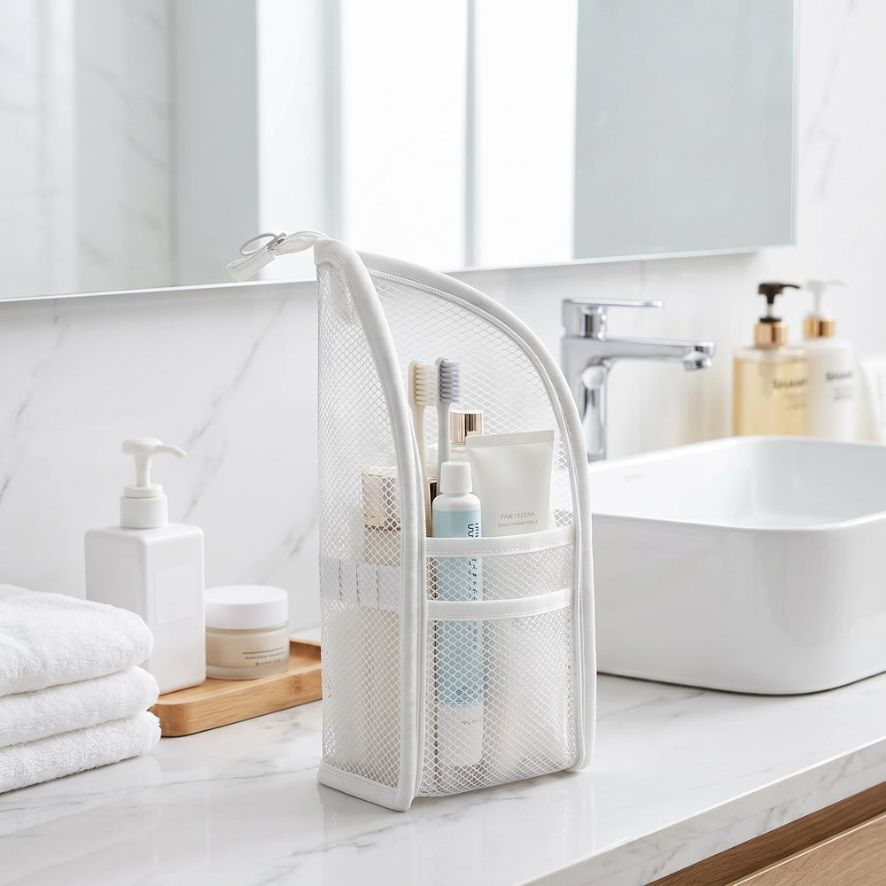 ALZHIUM organized contents layout highlights separation of toiletries