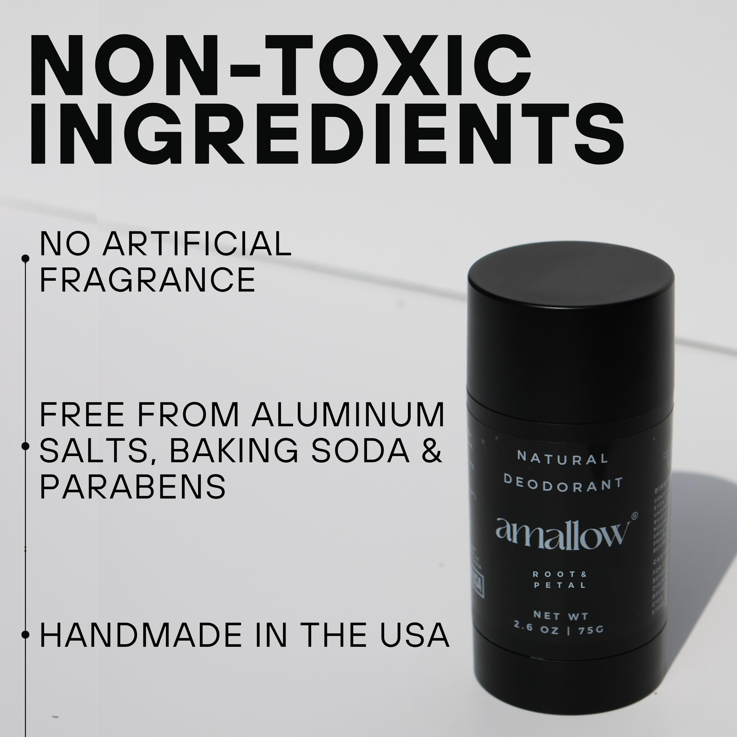 Amallow application on underarm demonstrating easy use and long-lasting protection