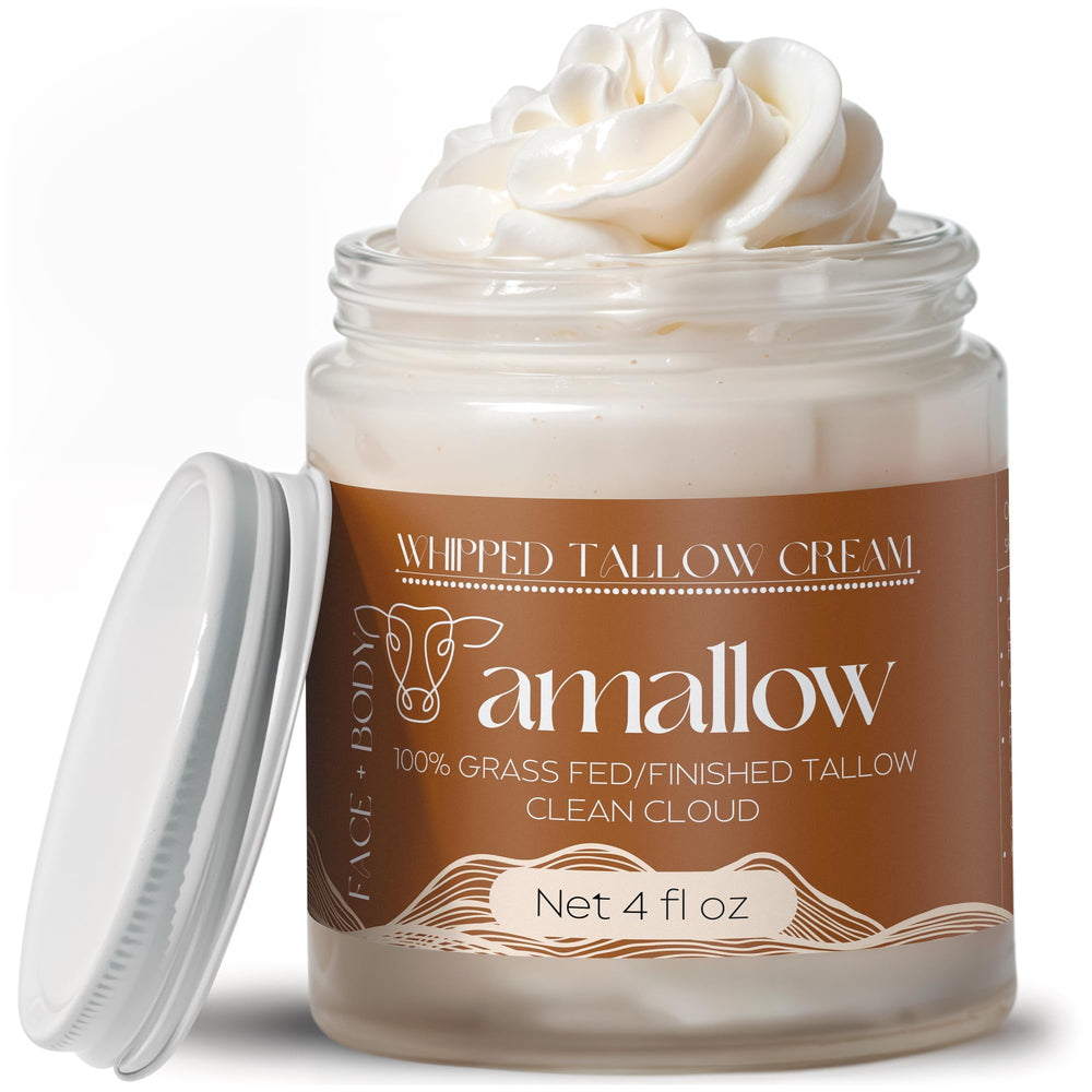 Amallow Clean Cloud front jar showing branding and 4 fl oz size for easy identification and shelf appeal