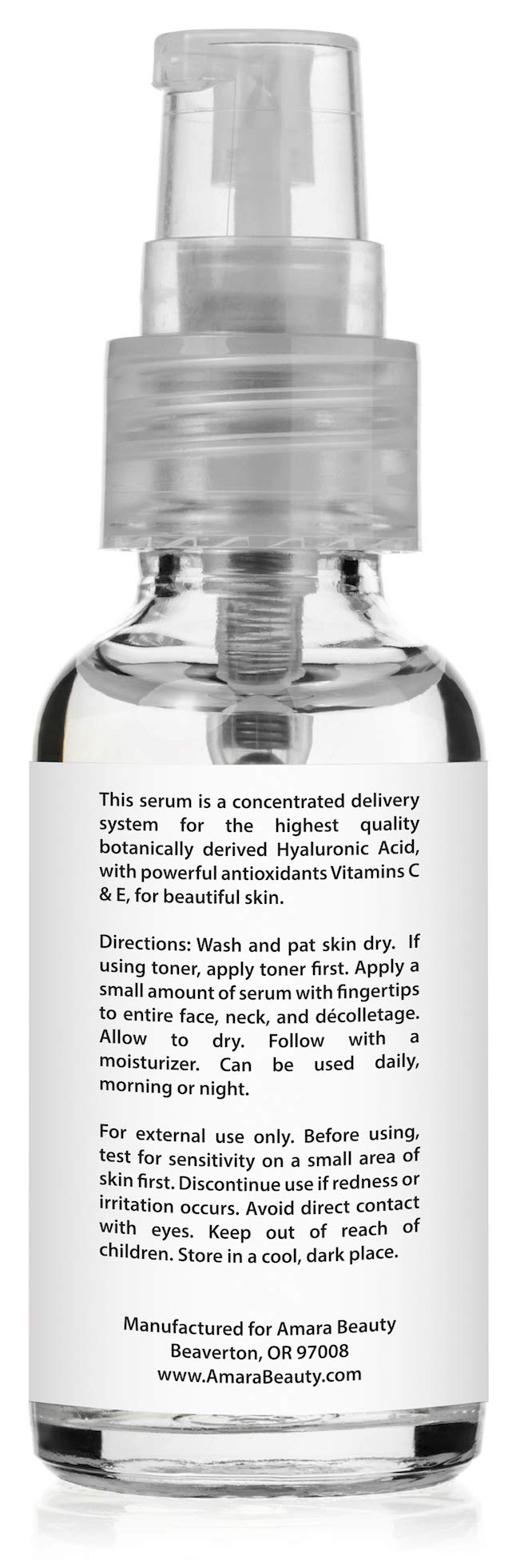 Amara Beauty serum in hand demonstrating easy application and silky skin benefit