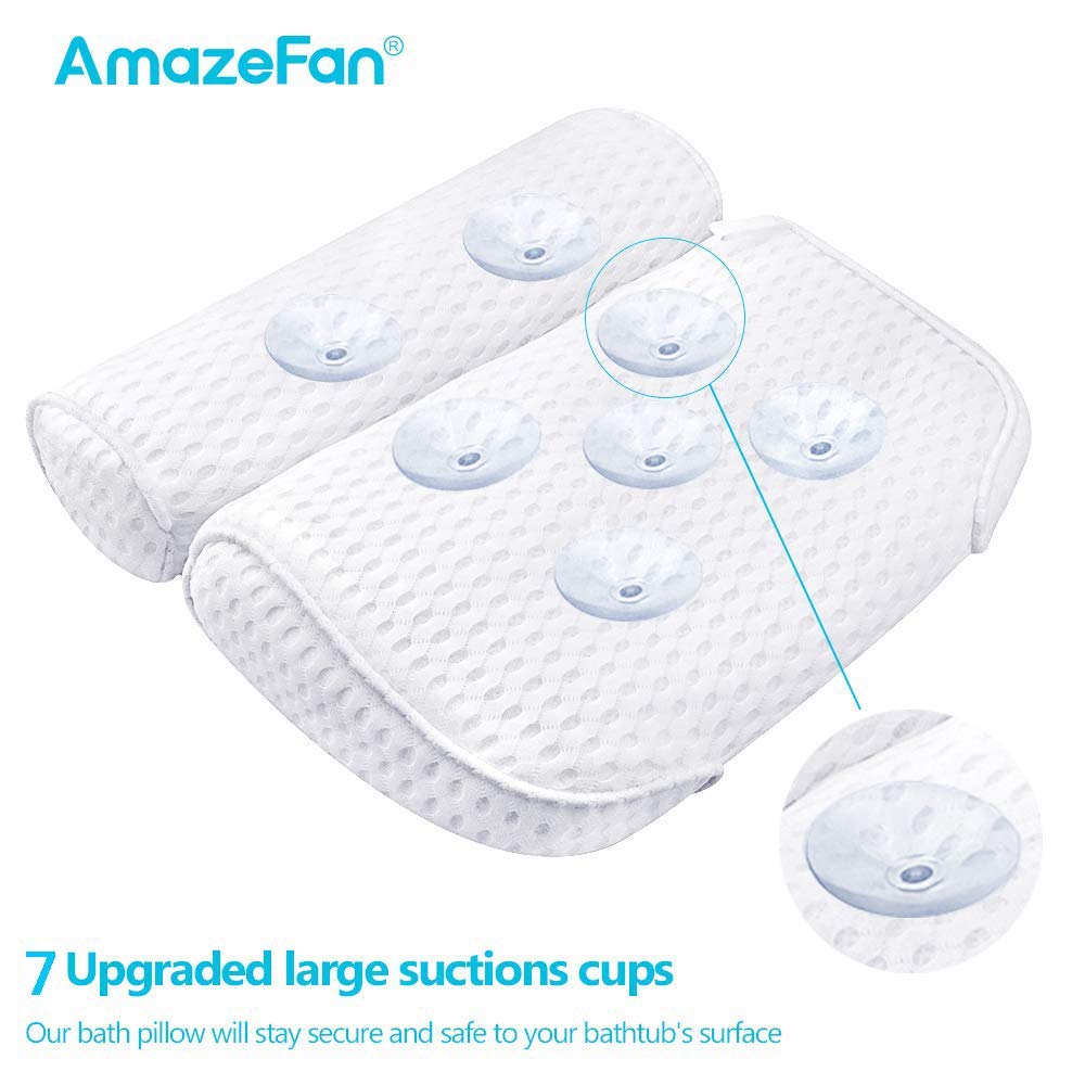 AmazeFan in use supporting head and shoulders for relaxation