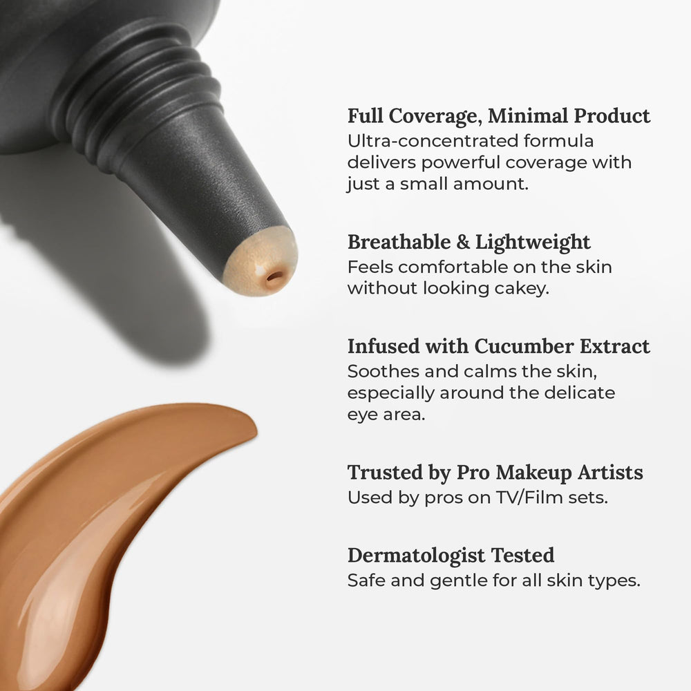 AmazingCosmetics concealer texture close-up showing creamy blendability benefit smooth finish