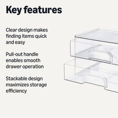 Amazon Basics drawer handle detail demonstrating smooth pull-out access