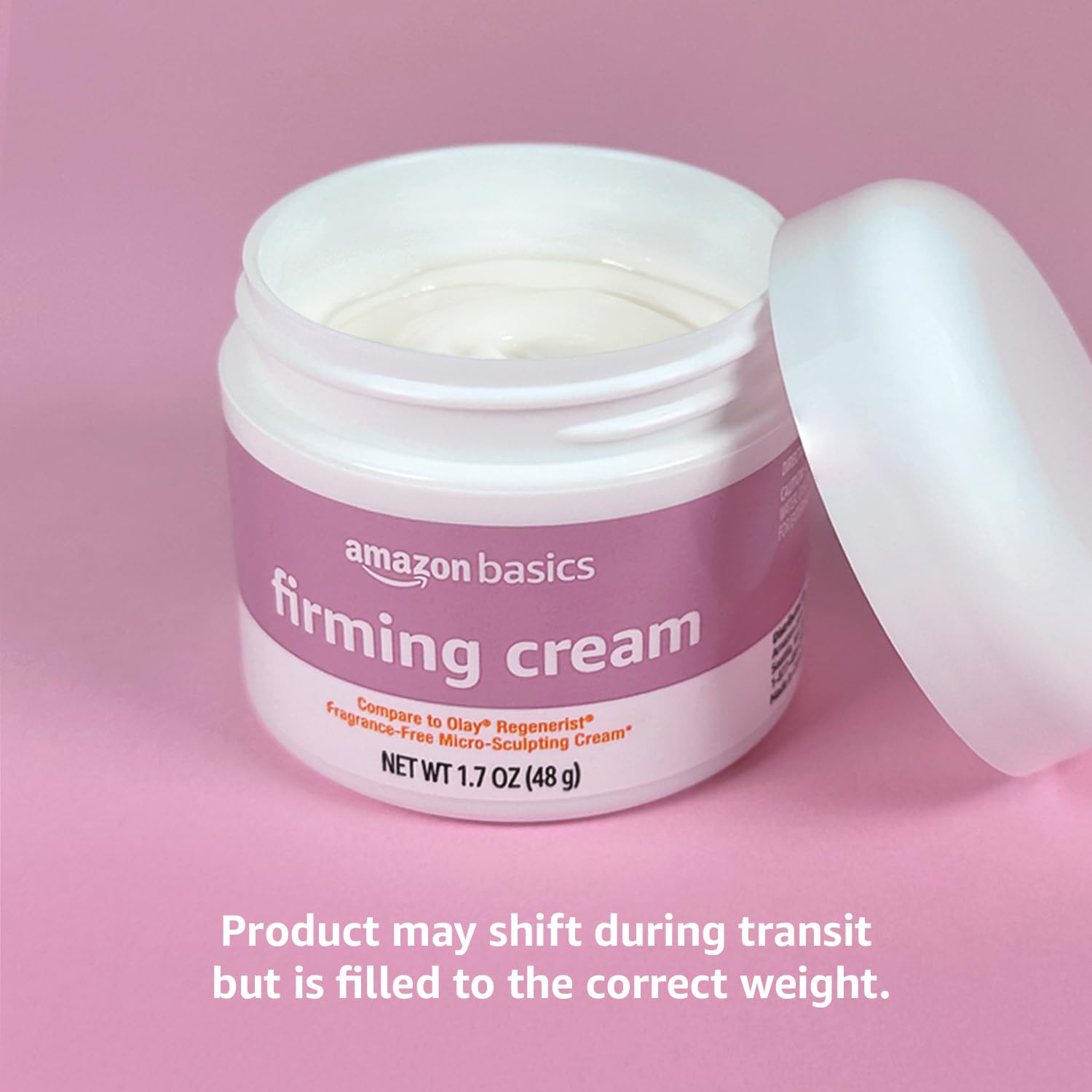 Amazon Basics cream on bathroom shelf in routine setting showing daily-use benefit