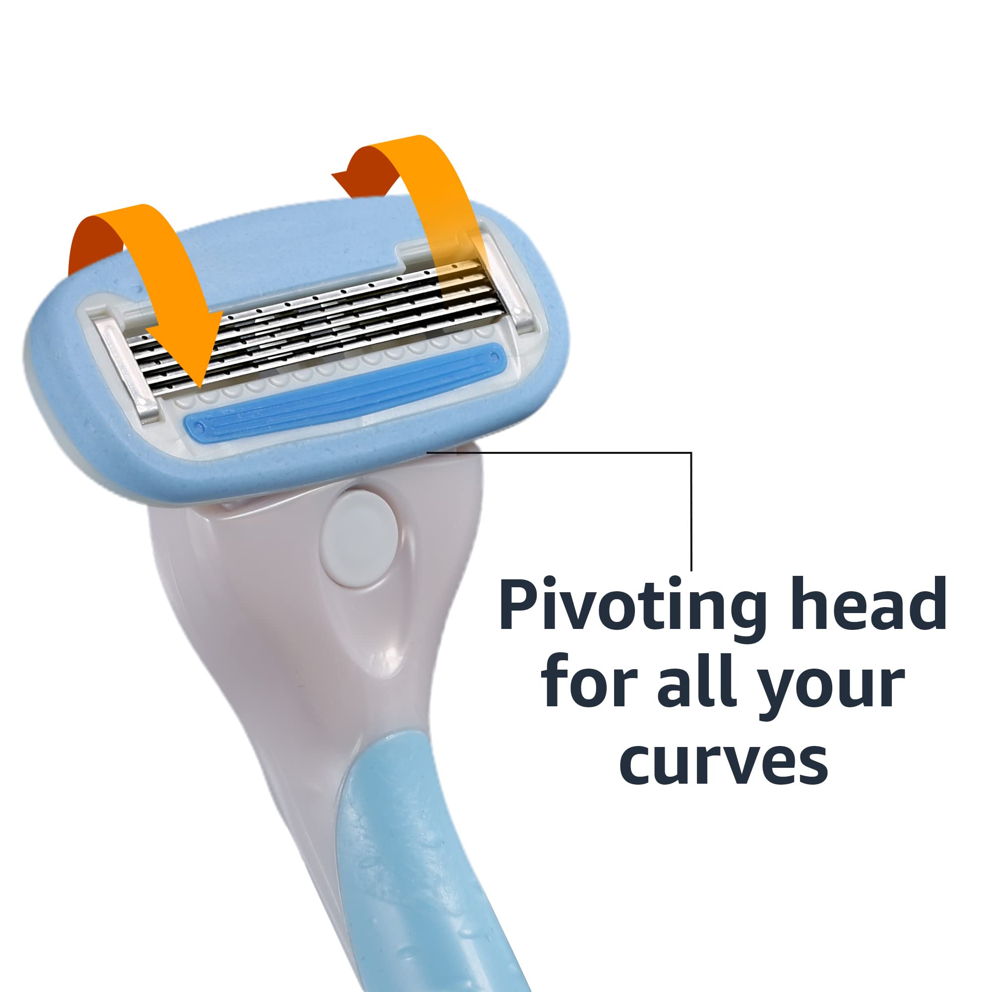 Amazon Basics razor in bathroom lifestyle scene for convenient daily storage
