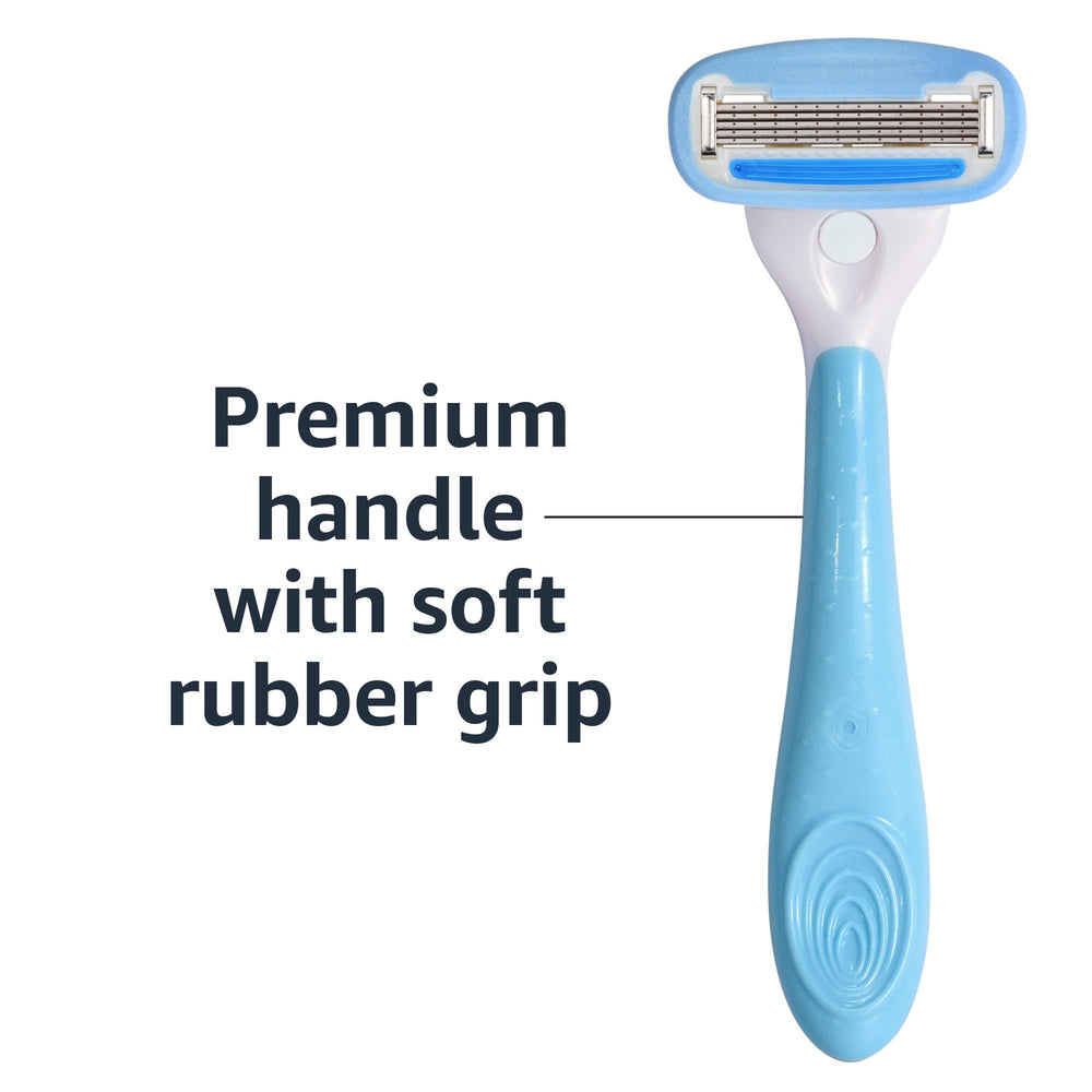 Amazon Basics shower hanger mounted on tile keeps razor ventilated and accessible