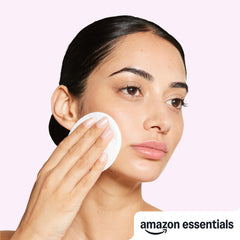 Amazon Essentials pad removing eye makeup demonstrating efficient coverage