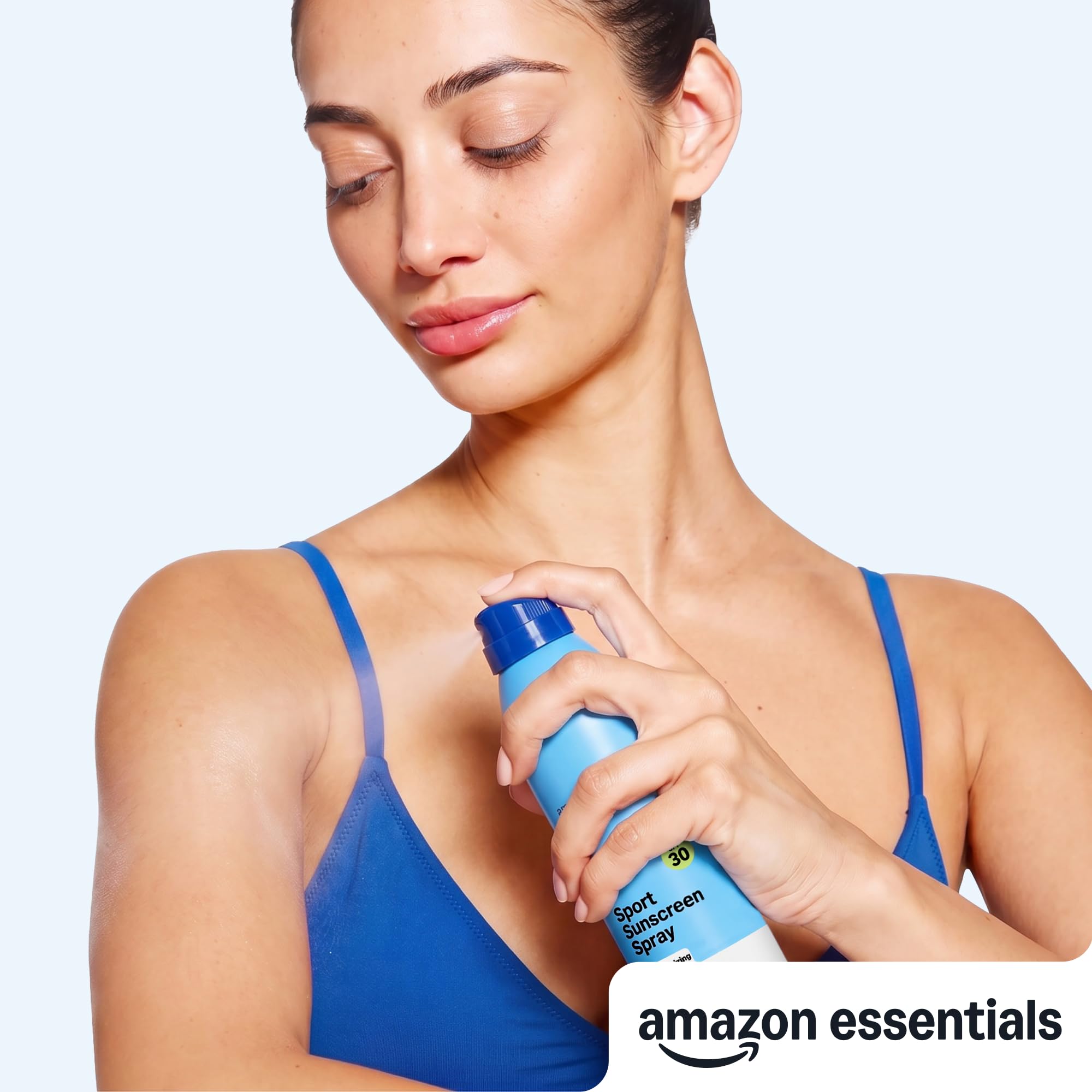 Amazon Essentials being applied on a beach for water-resistant outdoor protection