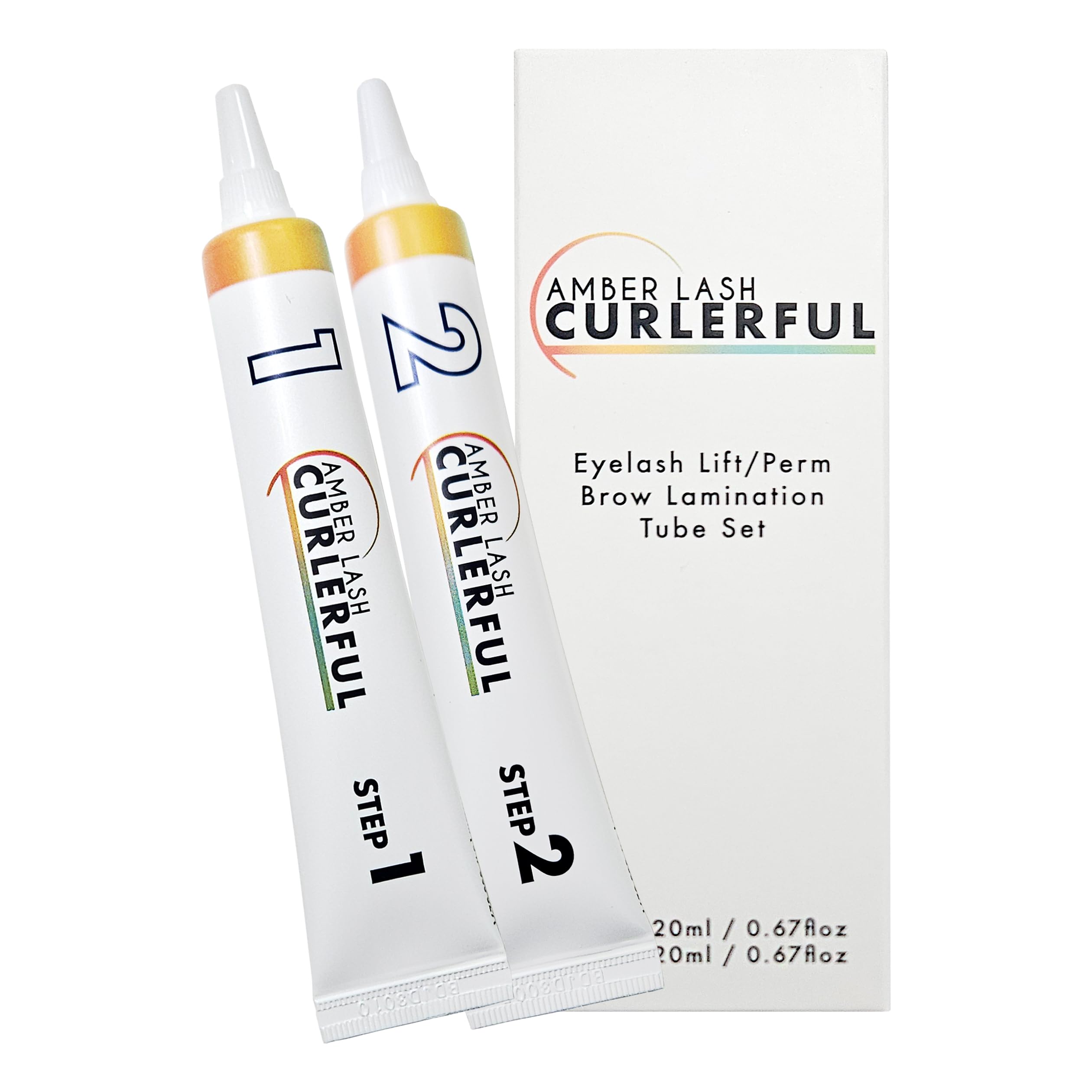 Amber Lash front packaging showing professional two-step kit benefit