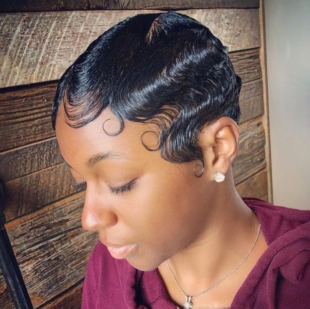 Amecire close-up of finger wave texture displaying soft, defined waves