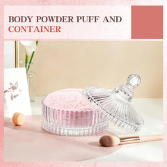 AmeLeis powder puff closeup showing plush fibers for gentle application