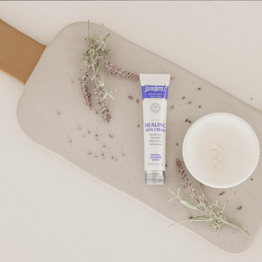American Biotech Labs cream absorbing on wrist to show non-greasy finish