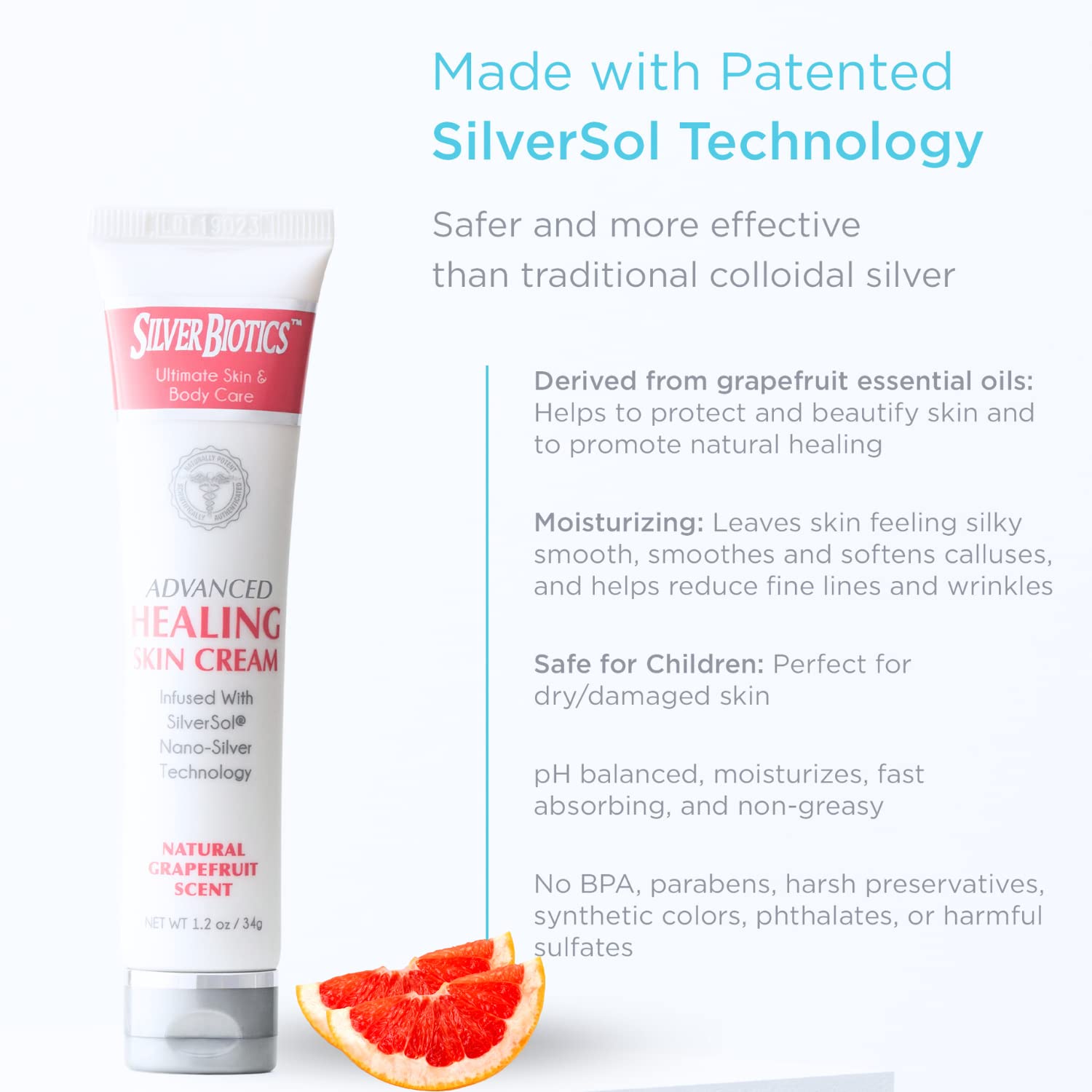 American Biotech Labs grapefruit and botanical ingredients highlighting natural scent