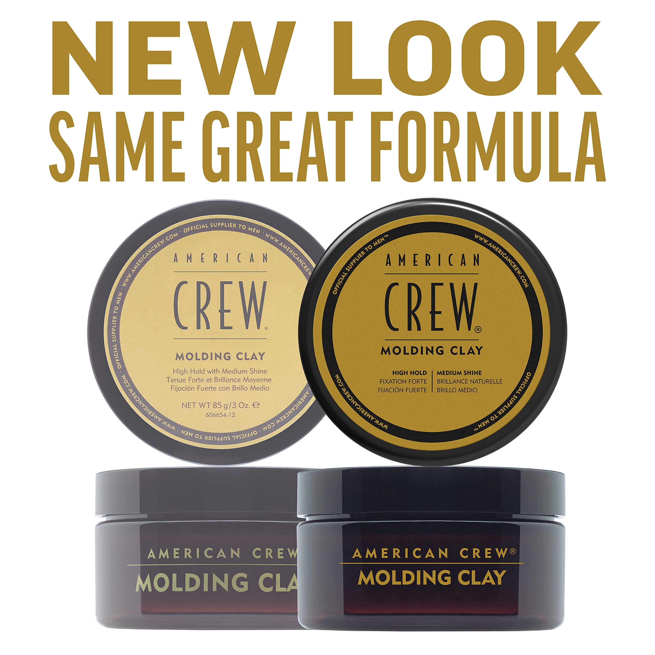 AMERICAN CREW applying clay to towel-dried hair for strong hold and reworkable style