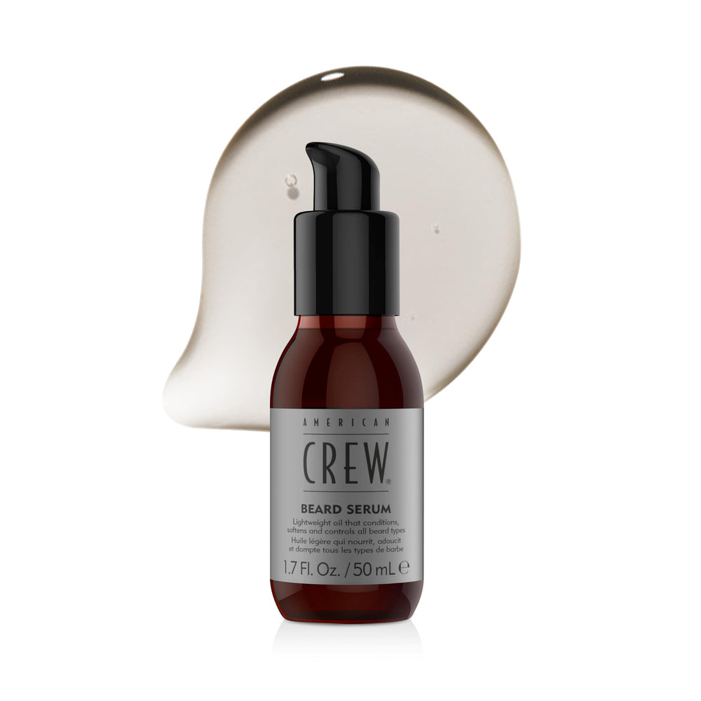 American Crew serum on bathroom counter as part of daily grooming routine