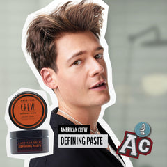 American Crew defining paste open jar texture close-up showing smooth, workable formula