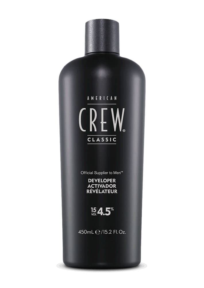 American Crew developer being mixed with Precision Blend shade showing smooth consistency