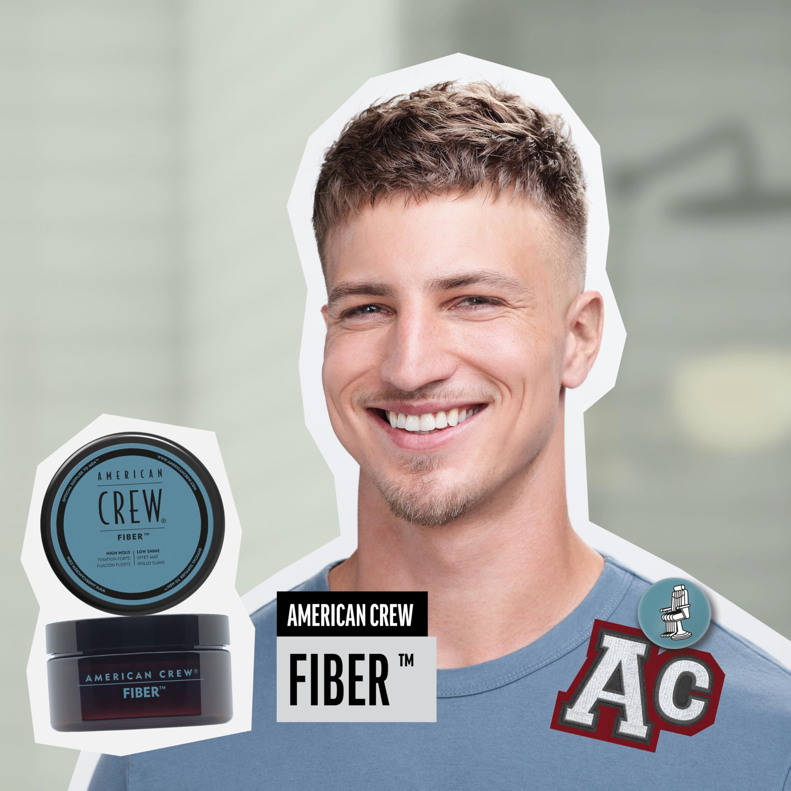 American Crew open jar texture showcasing matte fiber, easy pickup